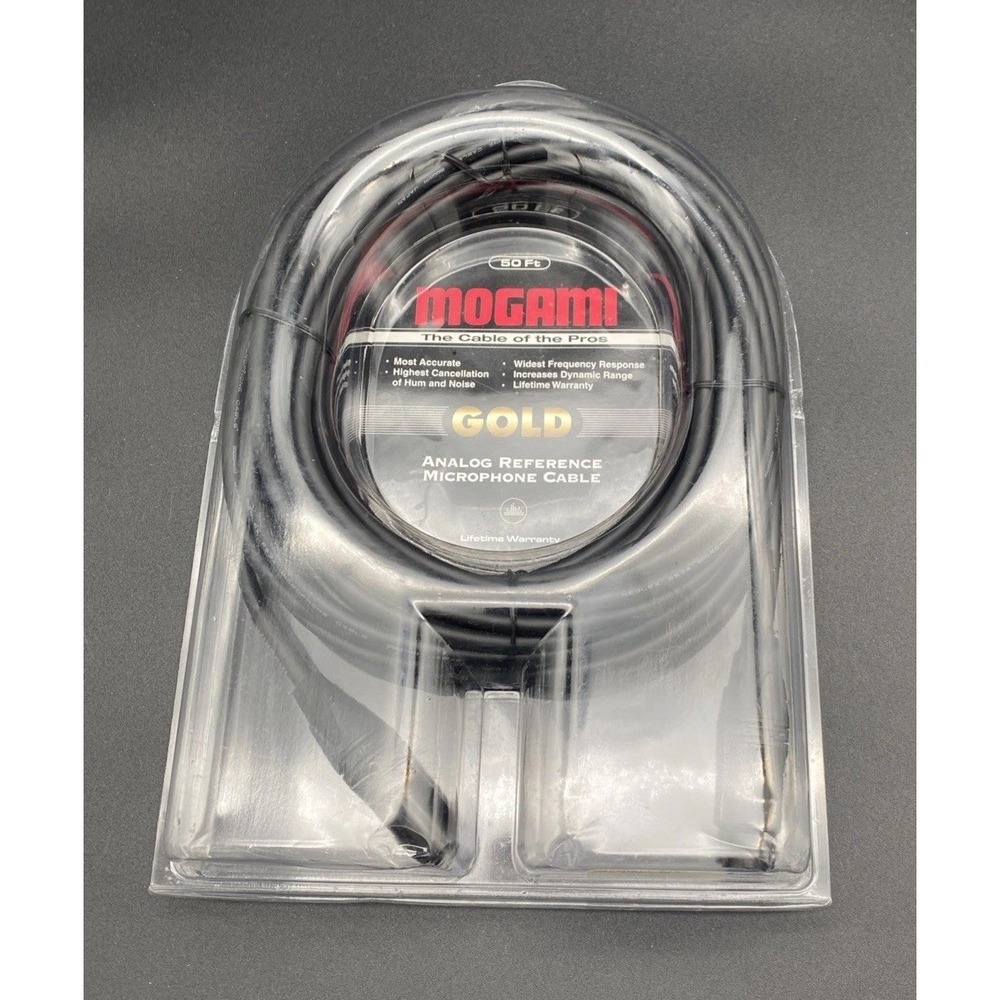 Mogami GOLD STUDIO-50 Microphone‎ Cable, 3-Pin, Gold, New $249